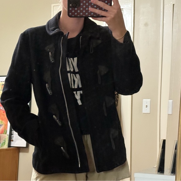 GAP Black Zip-Up Wool Jacket - Picture 5 of 5